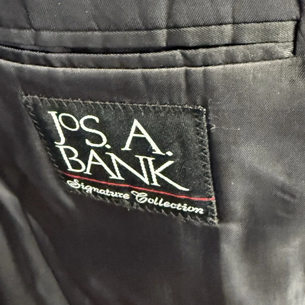 Jos. A Bank 810 Men's 46R Charcoal Gray 100% Wool Suit Jacket‎ Blazer Sport Coat